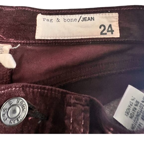 Rag & Bone Women's Suede Pants in purple, size 24. Soft and sleek - Picture 9 of 13